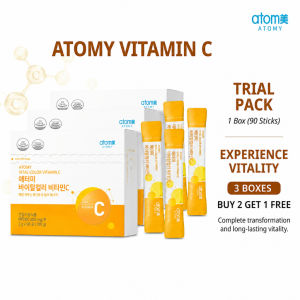 buy 3 free 1[100% ORIGINAL] Atomy Vital Color Vitamin C 500mg 2g x 90 Sticks Renewal Color Food Supplement Immunity Booster Glowing Skin