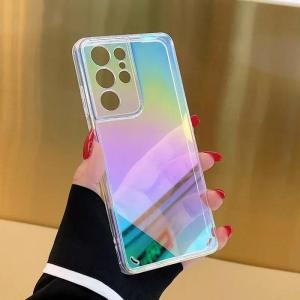 Laser Gradient Phone Case for Samsung Galaxy S25 S24 S23 S22 S21 S20 Note 20 Ultra Plus S24FE S23FE Shockproof Soft TPU Cover