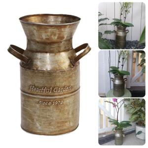 French Farmhouse Metal Milk Bucket Table Decors For Indoor Outdoor Garden Centerpiece Flower Display Planter Tin Bucket