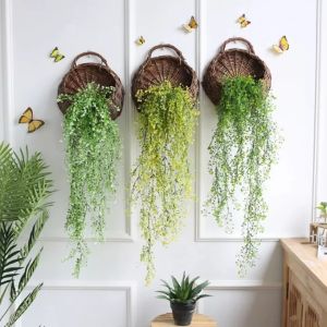 Feelife 82CM Fake Silk Artificial Creeper Hanging Artificial Wisteria Flower Garland Plant Arch Wedding Garden Shop Craft Decor 5 Colors #1