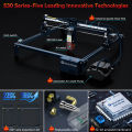 SCULPFUN S30 Laser Engraver with Automatic Air-assist System 5W Engraving Machine with Replaceable Lens Eye Protection Shield 410x400mm Engraving Area for Engraving and Carving Balsa Wood 304 Stainless Steel Aluminum Oxide Acrylic Cardboard. 