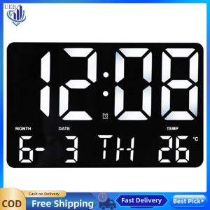 [Ueb Wholesale Center] Digital Alarm Clock Bedside Alarm Clock with Remote Boarderless Wall-mounted Clock Multifunctional Clock for Home Office