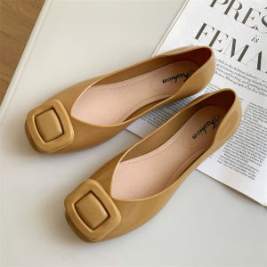 2024 New Style Flat Heel Shallow Mouth Four Seasons Low-top Bag Heel Outer Wear Toe Shoes