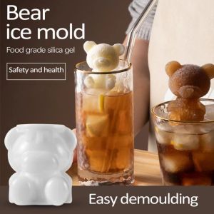Teddy Bear Ice Cube Mold Silicone Mold Cool Summer Drink DIY Cola Little Bear Ice Mould Coffee Ice Cream Cake Decor Super Hot [Warm Homie]