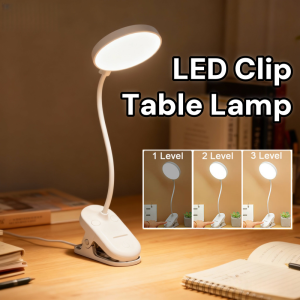 3 Modes Dimingable Table Lamp Clamp Desk Lamp Flexible Study Light Eye Protection Portable Reading Light