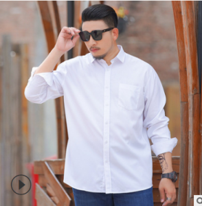 Plus Size Extra XL Big Size Mens Casual Shirts Business Autumn Long Sleeve Shirt
