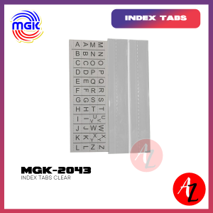 MGK-204X Index Tabs Clear Blue Green Pink Yellow