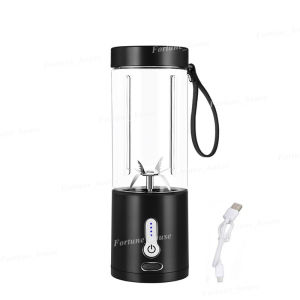 Powerful Electric Fruit Juicer Bottle 6 Cutter Smoothie Ice Blender 530ML BPA Free Portable Fruit Blender USB Rechargeable