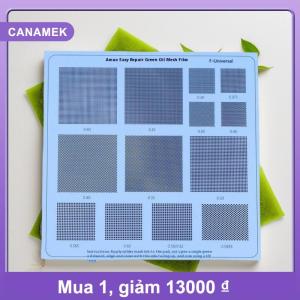【CANAMEK】 Lỗ khoảng cách 0.3 0.35 0.375 0.4 0.5 0.58 0.6 0.8 1.0mm phổ màu xanh lá cây dầu Net UV Mặt nạ hàn BGA reballing Stencil