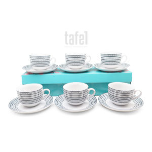 Cangkir Set Sparkle Grey 6 Pasang 200 ml