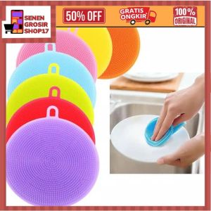 SN COD Spon Silikon Cuci Piring Bulat / Sponge Karet / Spon Anti Kuman / Sponge Cuci Piring