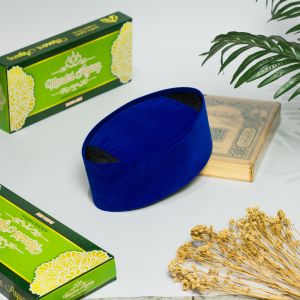 Peci Songkok Warna Biru Ac Pria Anak Dewasa Kopiah Keren Terbaru Kekinian Tinggi 9 Cm