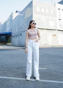 GOJINIEJEANS - Highwaist Straight Long White - 6427 - HUNKY DORY