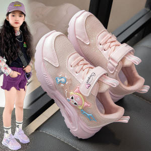 Christmas gifts Halloween Kuromi Girls Sports Shoes Sanrio Soft Soled Childrens Spring Autumn New Anime Cartoon Casual Shoes Kawaii Breath Running Shoes
