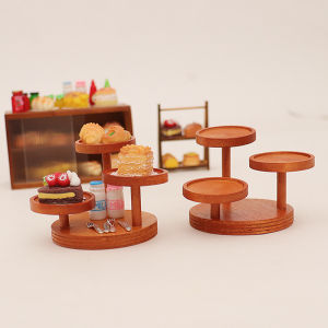 QUANSEN 1 12 Dollhouse Multi-layer Storage Rack Round Tray Rack Display Rack Doll Home Furniture Decor Toy
