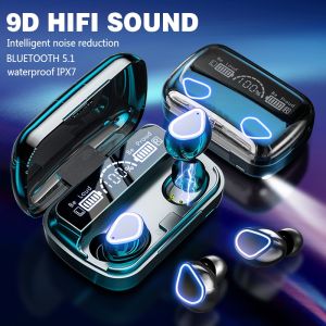 Smart TWS Wireless Earphone Bluetooth Earbud Touch In-ear 9D Stereo Sports with Charging Box Bluetooth-compatible Waterproof Headsets With Microphone