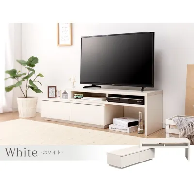 IRIS Ohyama SAB-100 | Telescopic Type TV Cabinet | TV Console | TV Table | Width 100cm | Walnut | White | Black