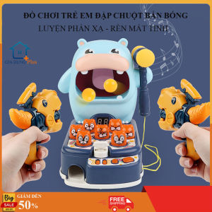 Đồ chơi trẻ em đập chuột bắn bóng kèm nhạc 4 in 1. Bộ đồ chơi luyện tập phản xạ tinh mắt và tư duy nhanh nhạy cho các bé