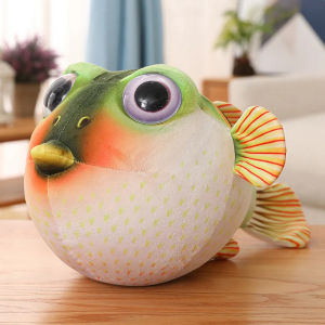 Hot Real Life Pufferfish Plush Toy Simulation Sea Animals Puffers Stuffed Toys Soft Aquarium Fish Dolls Christmas Gifts Kids
