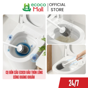Cọ bồn cầu ECOCO đầu tròn lông cứng kháng khuẩn thế hệ mới Chổi cọ toilet siêu sạch cao cấp E26071