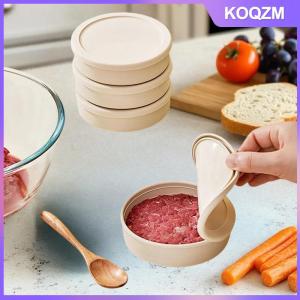 KOQZM Circular Beef Patty Silicone Lunch Box Microwave Heated Silicone Fresh-Keeping Box Snack Salad Bento Box