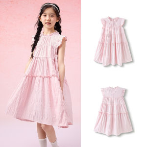 Balabala váy con gái Đầm trẻ em 2025 mùa hè mới trẻ lớn ngọt ngào xù váy chữ A