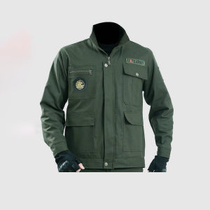 เสื้อทำงานผ้าฝ้ายทนทาน สำหรับงานก่อสร้าง ป้องกันความร้อน กันไฟ เหมาะสำหรับช่างเชื่อมและซ่อมรถ