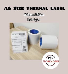 A6 Thermal  Label