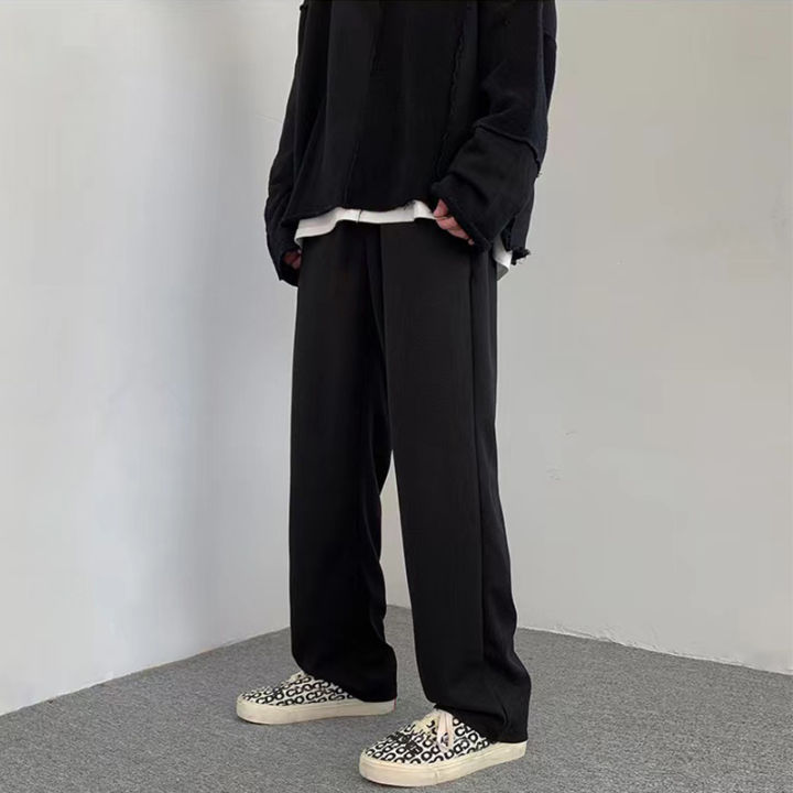 Aesthetic pants for men Korean sweatpant wide leg baggy pants