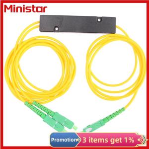 Ministar 1Pc 1x2 FTTH Fiber Optic Splitter 1 Point 2 Fiber Optic Splitter Box Tapered 1 To 2 Splitter Box SC APC Computer Accessories
