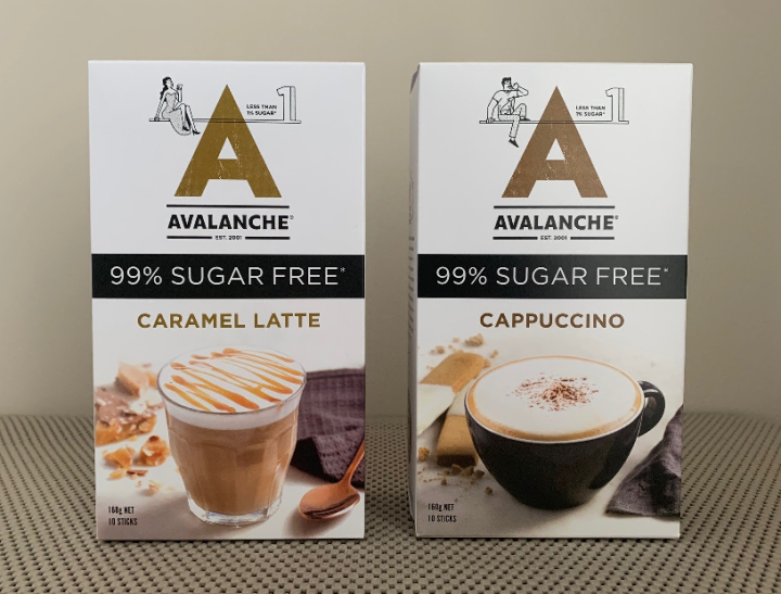 Avalanche Cappuccino/Caramel Latte/Flat White 99 Sugar Free Coffee