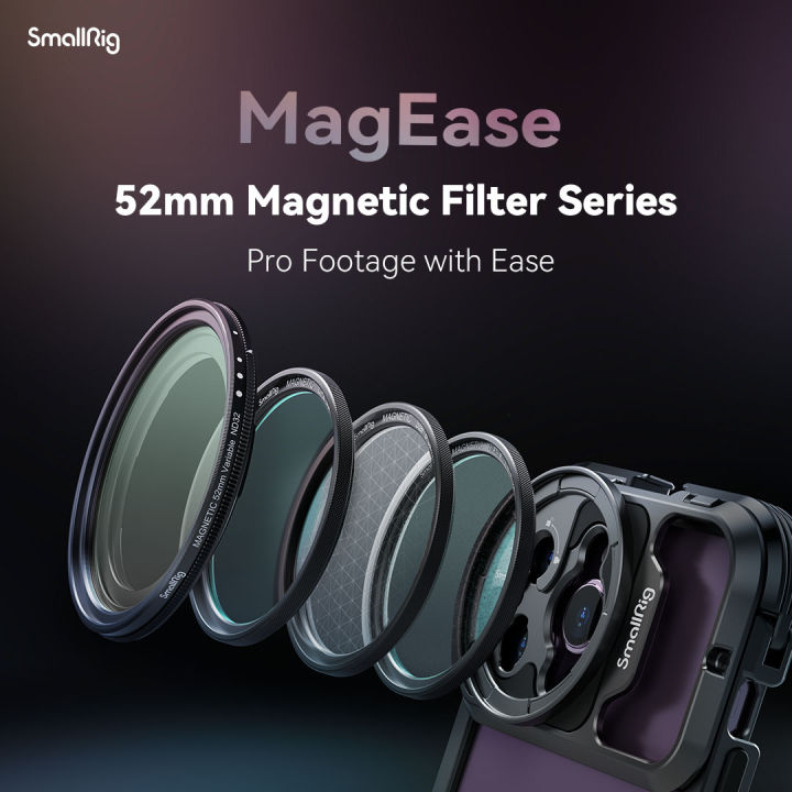 SmallRig 52mm Magnetic Variable ND CPL Black Mist Star Cross Lens ...