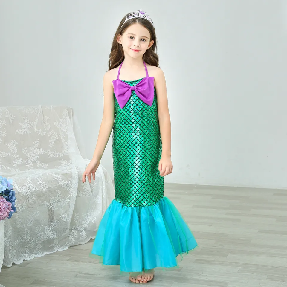 Váy bé gái mùa hè 2019 mới cho bé gái váy đuôi cá nước ngoài trong bộ váy  trẻ em lớn cho bé trình diễn - Váy | Tàu Tốc Hành |