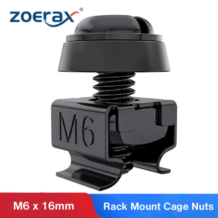 ZoeRax M6 x 16mm Rack Mount Cage Nuts, Screws and Washers for Rack Mount Server Rack