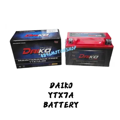 DAIKO YTX7A SYM VF3i185 VF3I BATERI KERING BATTERY KARISMA JET POWER VR125 ICON ELIT125 PASSION ELIT EVOZ125 SM SPORT YTX7A-BS