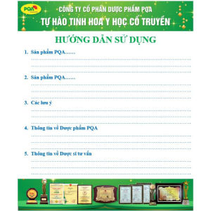 Hướng dẫn sử dụng sản phẩm - Dược phẩm PQA