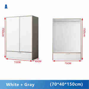 HOUSEN Wooden Wardrobe Sliding Door Wardrobe Bedroom Hanging Wardrobe Modern Simple Wardrobe Drawer Wardrobe