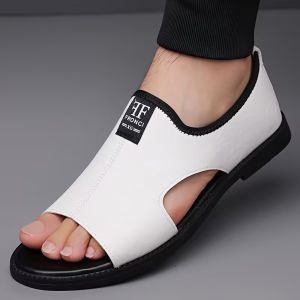 Free Shipping Large Size 48 MenS Sandals Summer Casual Non-Slip Leather Shoes Breathable Driving Shoes
