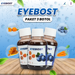 Eyebost Paket 3 Botol Madu Herbal Vitamin Mata Obat Mata Minus Katarak Glaukoma Silinder