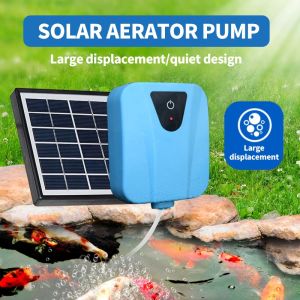 【Ready Stock】Solar Powered/Dc Charging Oxygenator Water Pump Pond Aerator 1 Air Stone Aquarium 2l/Min Oxygenator Water Oxygen Pump Aquarium Fish Tank Portable Mini Air
