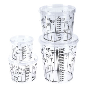 [Habilulu] Plastic Paint Mixing Cup PP Hard Plastic Tune Paint Cup with Cover