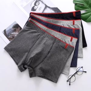 4pcs Mens Ice Silk Cotton Boxer Briefs Cool Seamless Breathable Quick-Dry Lightweight Moisture-Wicking Underwear for Men