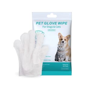V.TOP 6Pcs Tisue Basah Sarung Tangan Pembersih Anjing Kucing Pet Cleaning Glove Wipes