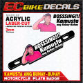 EC BIKE DECALS "kupal ka Ba Boss" by Joel Malupiton Meme Motorcycle Plate Badge Acrylic-Based and Laminated Print Design. 