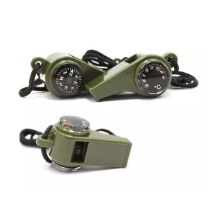 Emergency Survival Whistle 3-in-1 Emergency Whistles with Compass Loud Safety Whistle with Lanyard for Outdoor Hiking