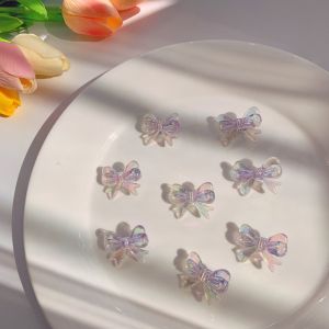 คลิปผมเกาหลีคริสตัลใสโบว์คลิปผมน่ารักลูกอมสีมินิคลิปเด็กด้านข้างชนคลิป กิ๊ฟติดผมหรูๆ-YV