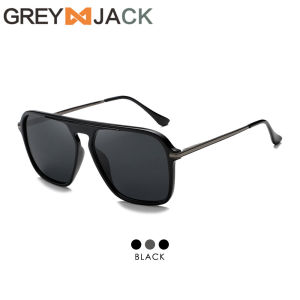 Grey Jack Kacamata Hitam Sunglasses Polarized Anti Silau UV400 Kotak Ringan TR+Metal Fashion Laki-laki Wanita 1904 x