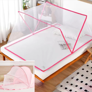 มุ้งกันยุง มุ้งพับได้ ไม่ต้องติดตั้ง ละกันแสง ระบายอากาศดี เหมาะกับเตียงทุกประเภท