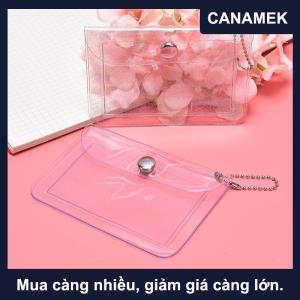 【CANAMEK】 Ví nhỏ đựng thẻ nhựa PVC chống nước trong suốt lấp lánh ví đựng tiền xu cho nữ
