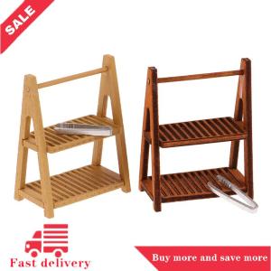 [COD]Flash Delivery 1Set 1:12 Dollhouse Miniature Bread Rack Cake Shelf Storage Box Basket W Baking Clip Scene Decor Doll House Accessories